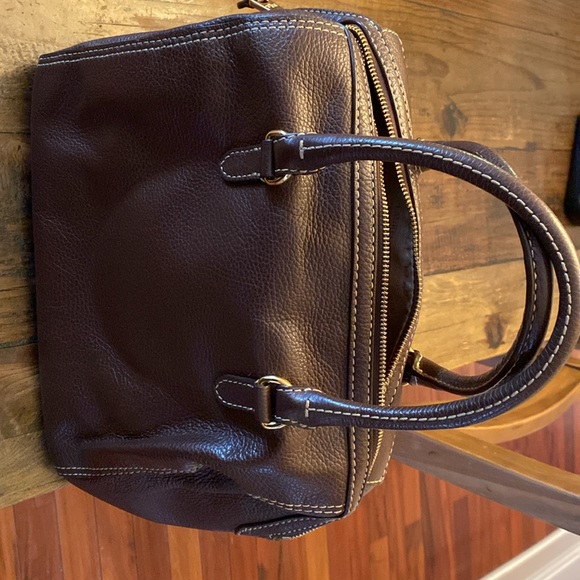 Lauren Ralph Lauren Brown Leather Doctor Handbag - Picture 2 of 6